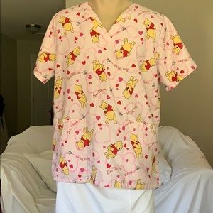 Women Disney scrub top sz M